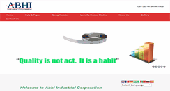 Desktop Screenshot of abhiindustrial.com
